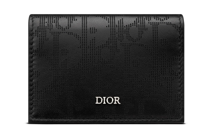 DIOR Leather Card Set Card Holder Men's Black