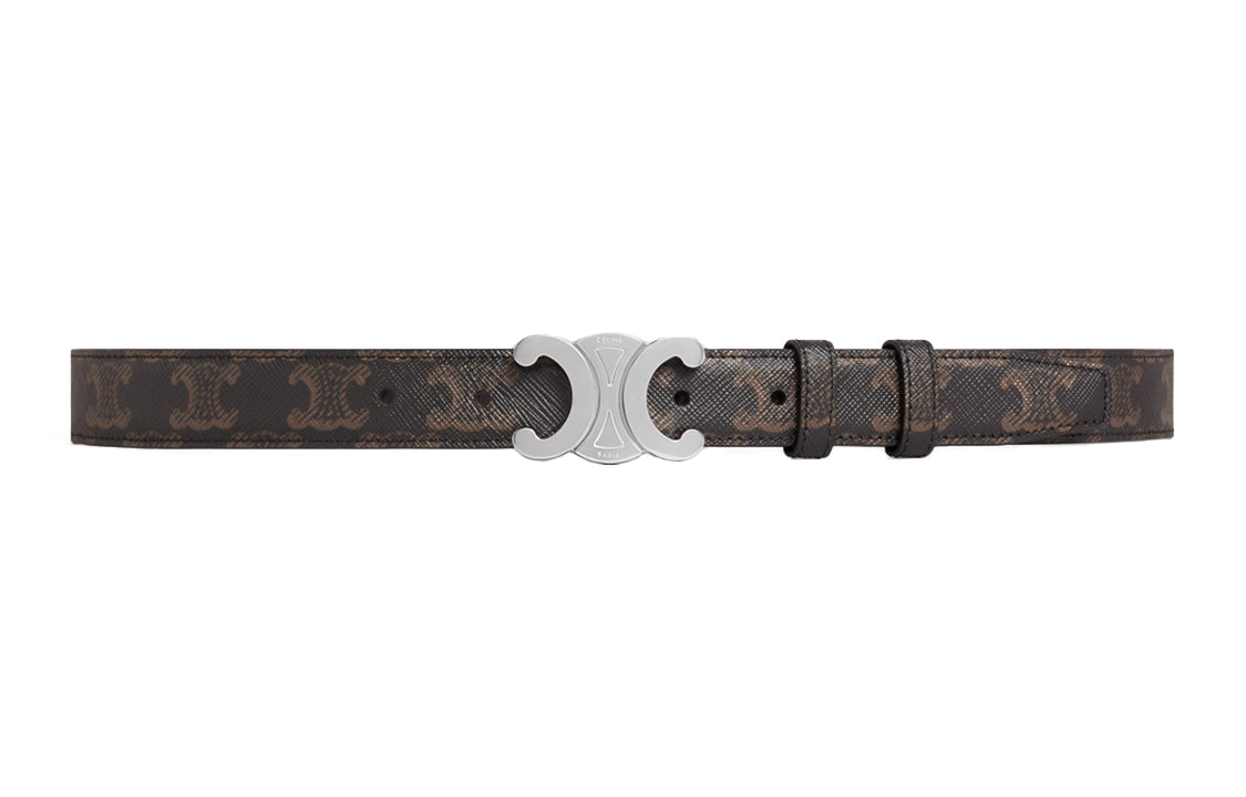CELINE Medium Triomphe Belt In Triomphe Canvas