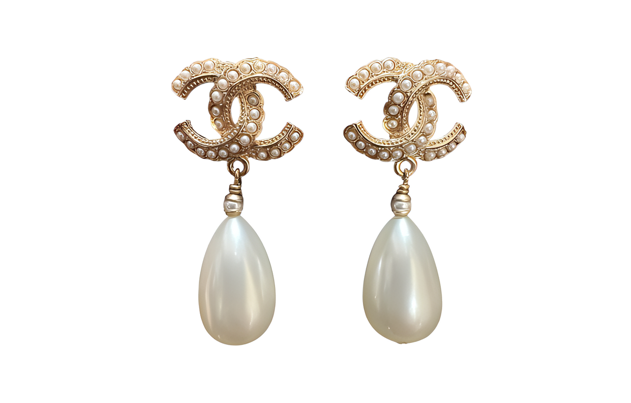 CHANEL Earrings Women's Gold