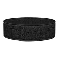 DIOR Cow Leather Belt Unisex Black Width 3.5CM