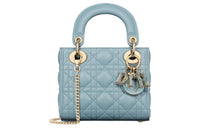 DIOR Lady Dior Sheepskin Lady Dior Bag, Shoulder Bag, Crossbody Bag, Handbag Mini Women's Sky Blue