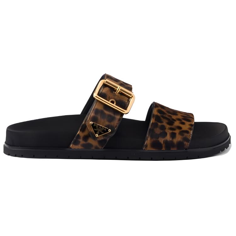 PRADA Slide Slippers Women's Brown