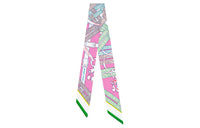 HERMES Silk Silk Scarves Women's Green Pink