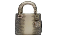 DIOR Lady Dior Lizard Skin Dior Bag Shoulder Bag Crossbody Bag Handbag Women's Brown