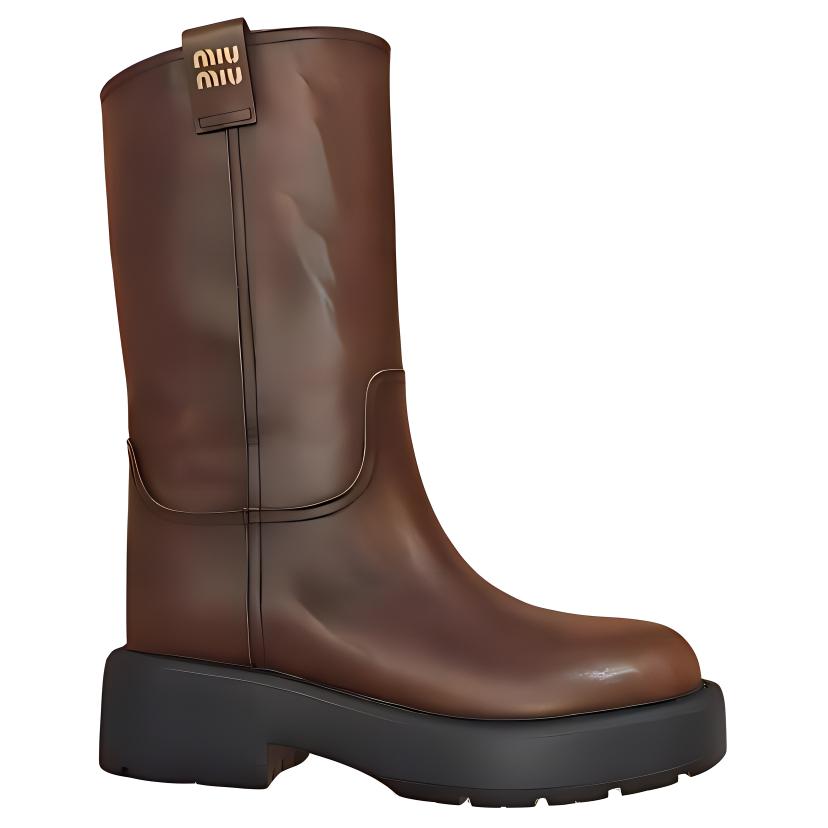 MIU MIU Ankle Boots Women's Brown