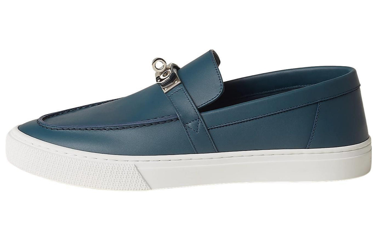 HERMES Game Loafers Men Blue