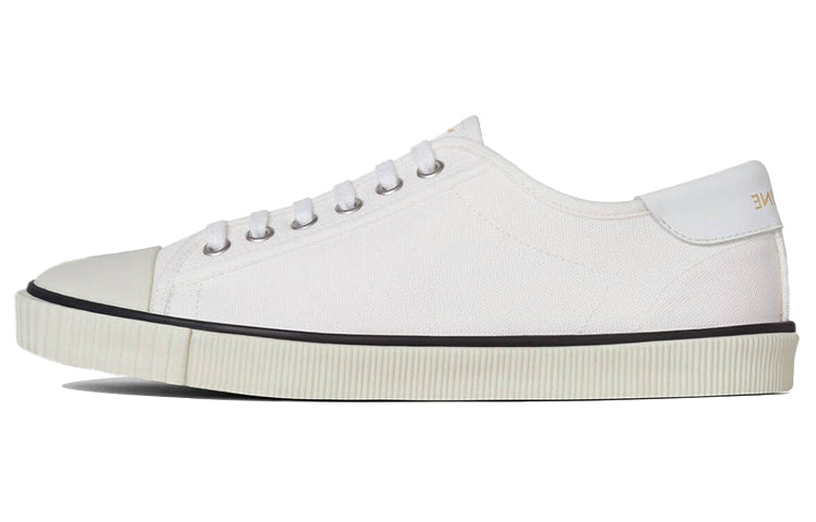 CELINE Blank Canvas Low Lace Up Sneaker Off White Women's