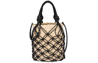 MIU MIU Fabric Bucket Bags Shoulder Bag Crossbody Bag Handbag Women's Tan/Black