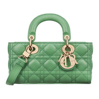 DIOR Lady D Joy Lambskin Lady Dior Bag, Shoulder Bag, Crossbody Bag, Handbag Small Size Women's Jade Green
