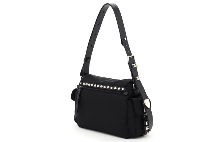 PRADA Cow Leather Crossbody Bag Shoulder Bag Unisex Black