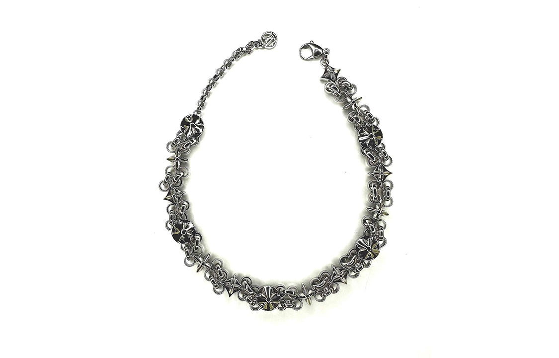 LOUIS VUITTON Elegant Niche Design Necklaces Unisex Silver