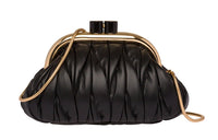 MIU MIU BELLE Soft Sheep Leather Handbag Shoulder Bag Women's Black