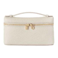 Loro Piana ExtraPocket Stamped Calfskin Shoulder Bag Crossbody Bag Handbag Clutches Mini Women's Light Travertine