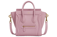 CELINE Luggage Drumhead Calfskin Smile Bag Shoulder Bag Crossbody Bag Handbag Extra Mini Women's Petal Pink
