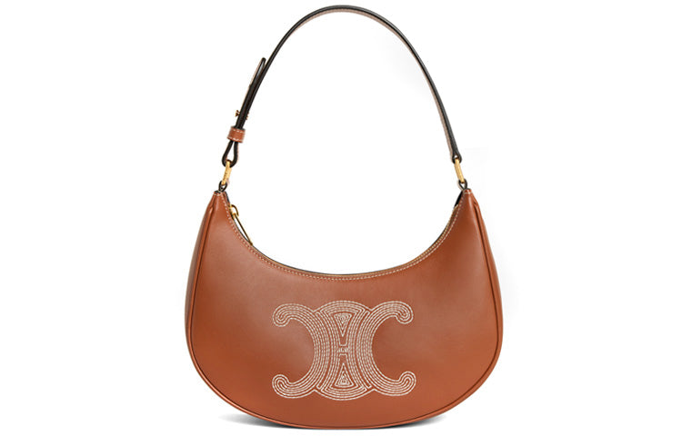 CELINE AVATriomphe Calfskin Shoulder Bag Handbag Shoulder Bag Women's Brown