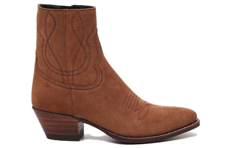 CELINE Ankle Boots 5cm Women's Brown