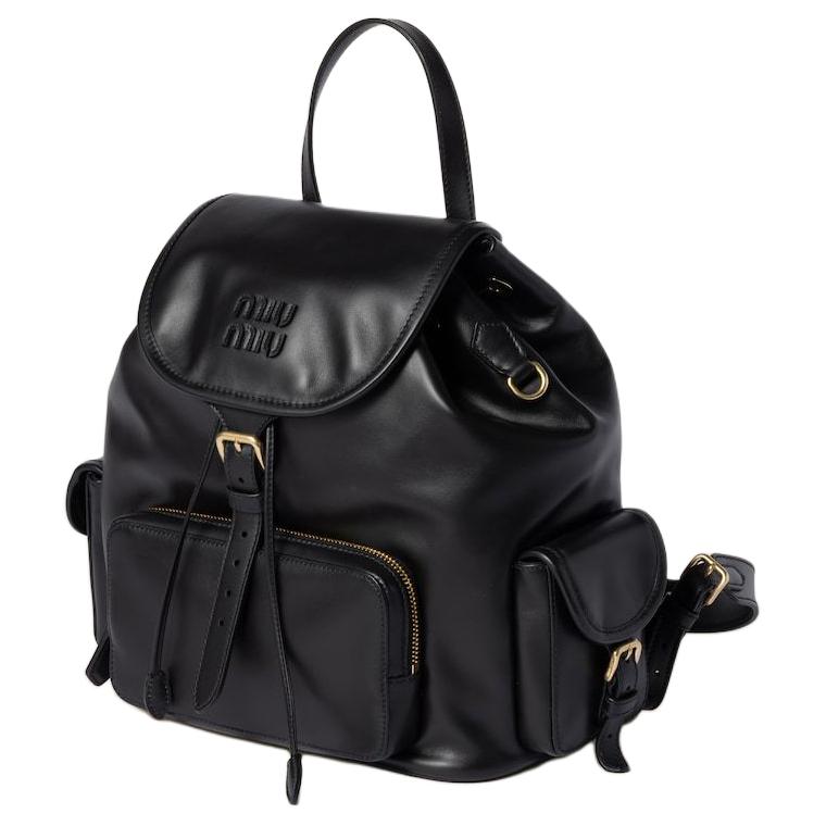 MIU MIU Calfskin Backpack Women's Black