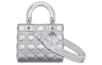 DIOR Lady DiorMy ABCDior Calfskin Shoulder Bag Crossbody Bag Handbag Women's Silver