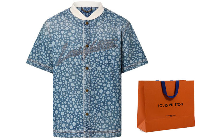 LOUIS VUITTON X Yayoi Kusama 2010s Infinity Dot Denim Shirt