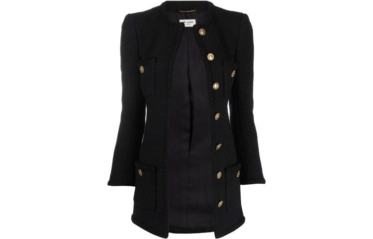SAINT LAURENT Jackets Coats Women's Black