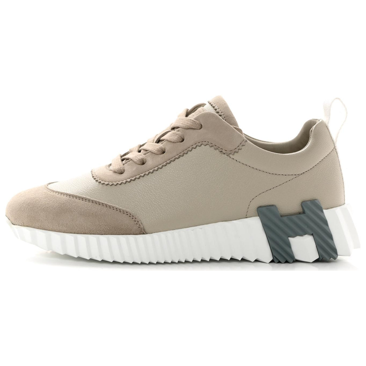 HERMES Bouncing Low-Top Casual Shoes Men's Beige