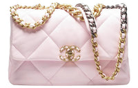 CHANEL 19Bag Sheepskin Handbag Shoulder Bag Crossbody Bag Women's Pink