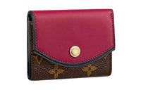LOUIS VUITTON Tuileries Series Canvas Coated With Calfskin Wallet Women's Burgundy
