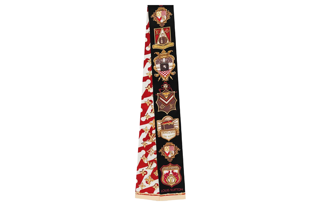 LOUIS VUITTON Silk Scarves Women's Red