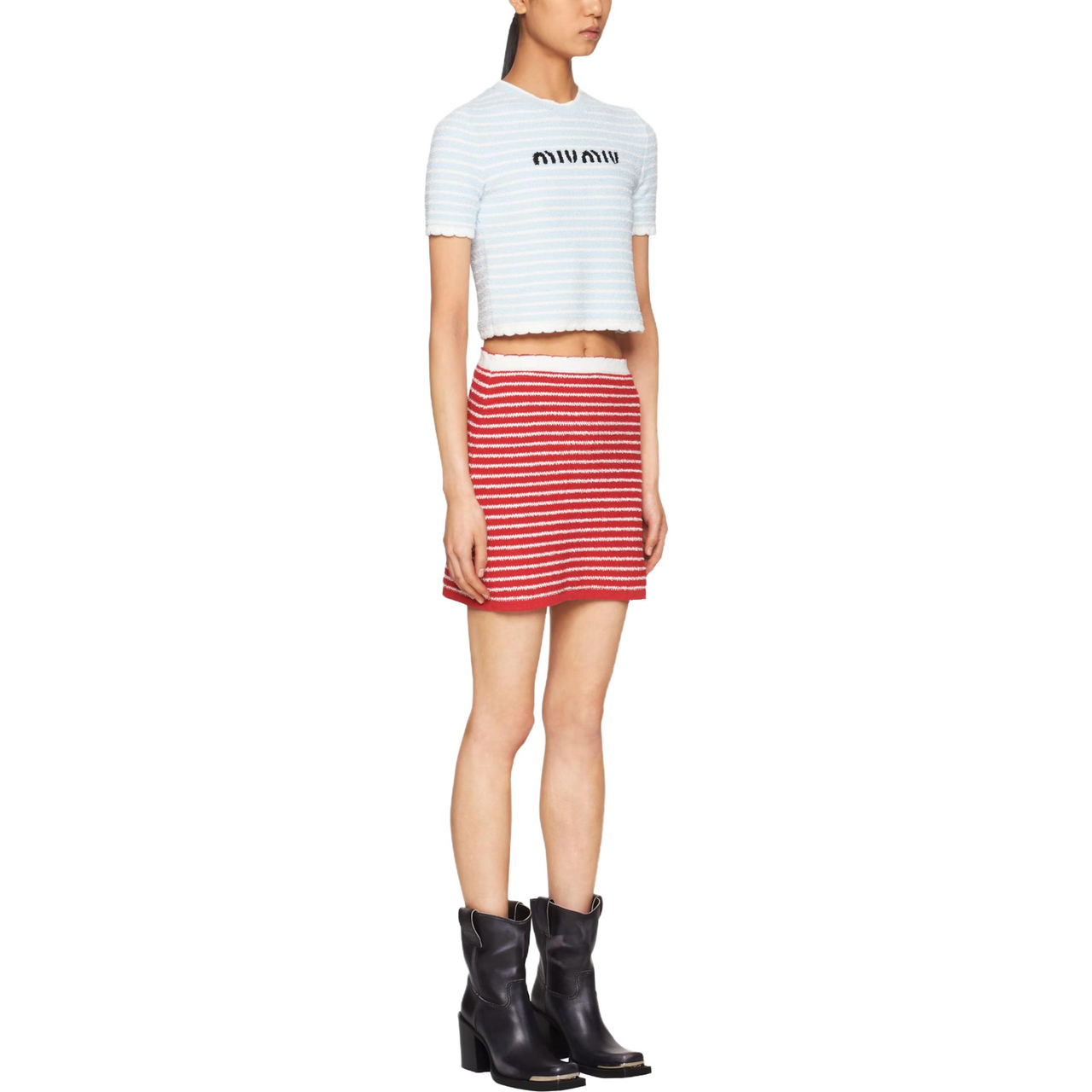 MIU MIU Crop Top Women's Interstellar Blue