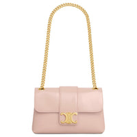 CELINE Patent Leather Calfskin Shoulder Bag, Crossbody Bag Women's Pink