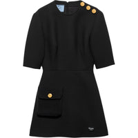 PRADA Short Sleeved Dress Women's Black