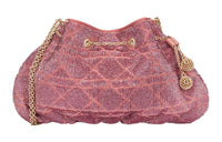 DIOR Cotton Fabric Bucket Bags Shoulder Bag Crossbody Bag Women's Ethereal Pink