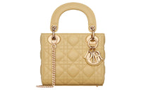 DIOR Lady Dior Sheepskin Dior Bag Shoulder Bag Crossbody Bag Handbag Mini Women's Light Yellow