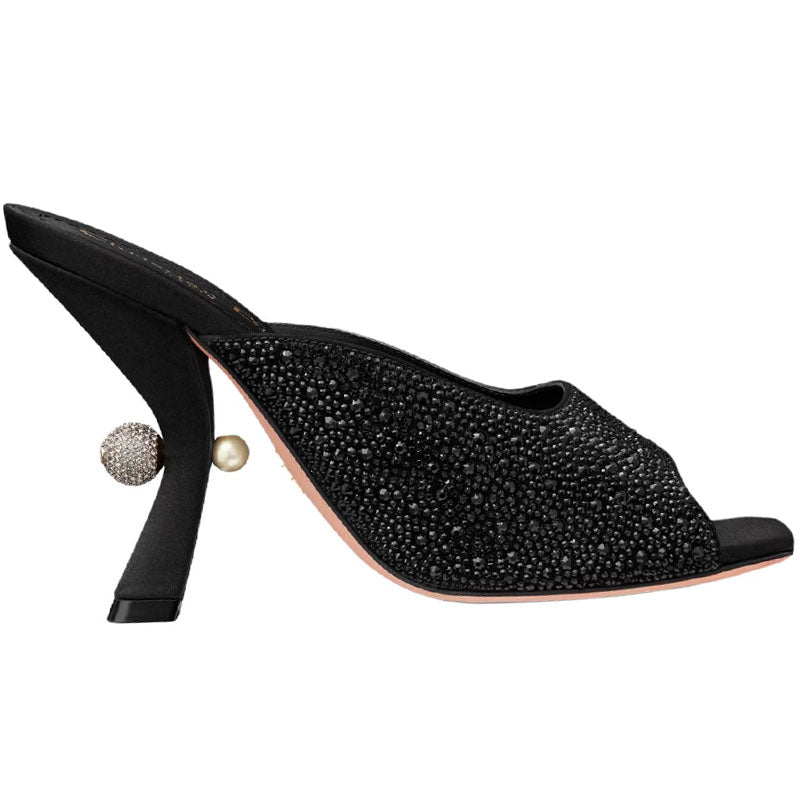 DIOR Slide Slippers 10cm Women's Black