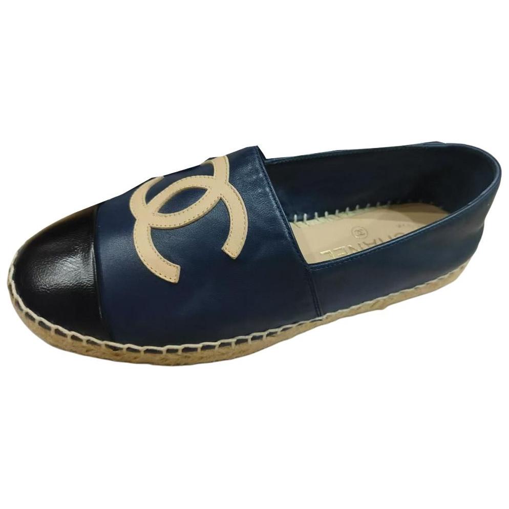CHANEL Espadrilles Women's Navy Blue
