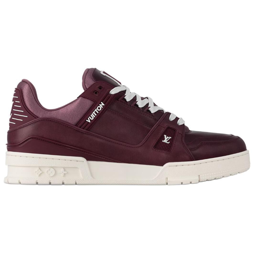 LOUIS VUITTON Trainer Low-Top Skateboard Shoes Men's Burgundy