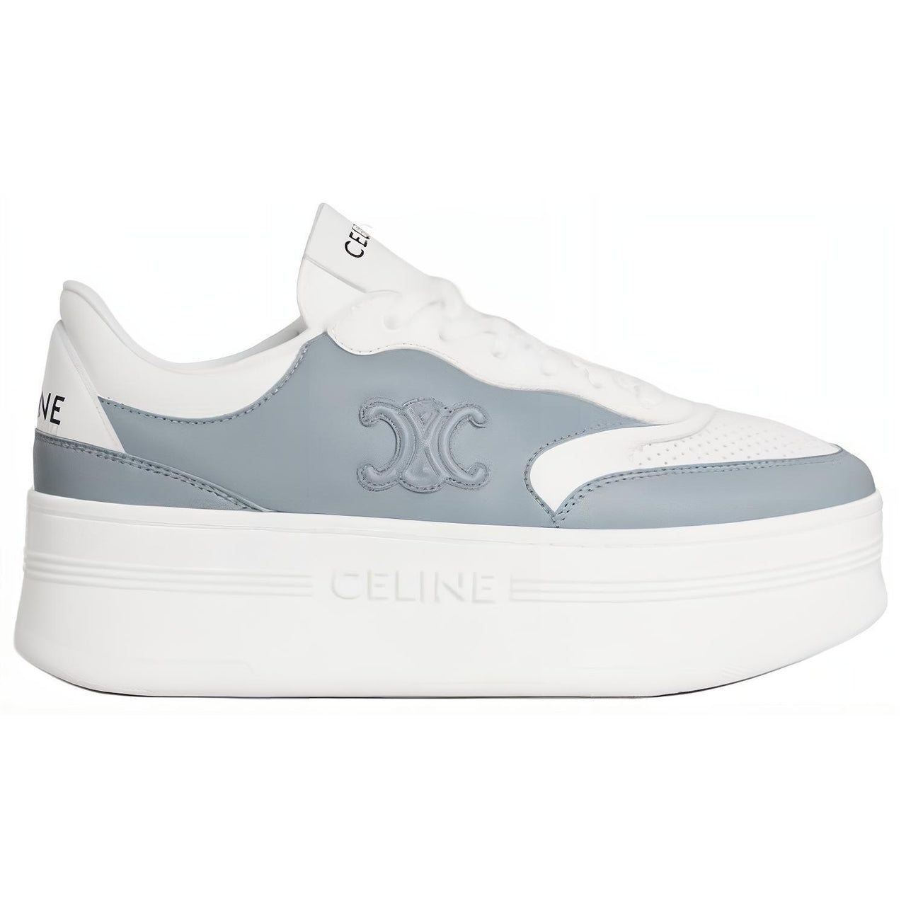 CELINE Block Triomphe Low-Top Skateboard Shoes Women's Blue