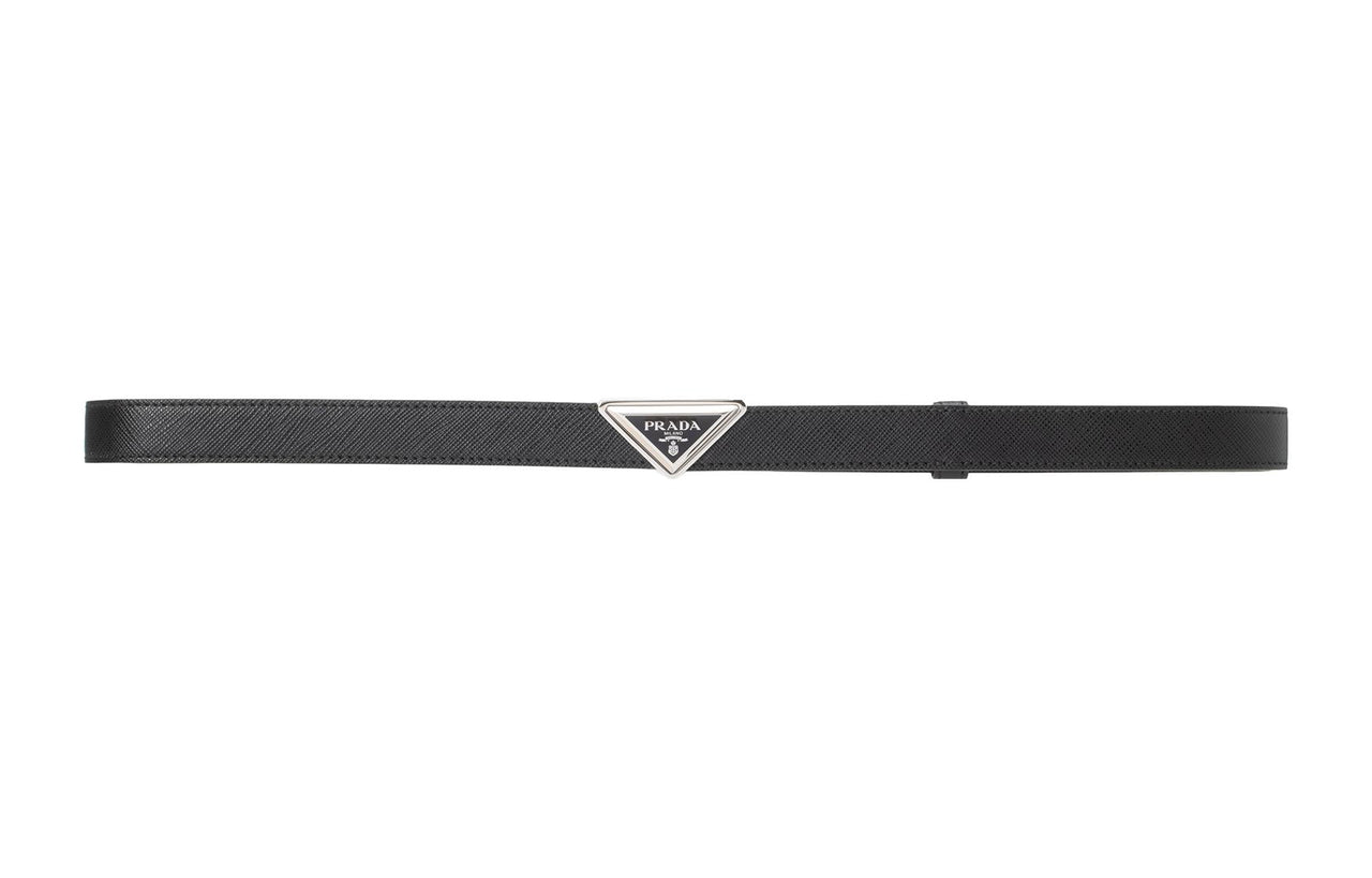PRADA Leather Belts Unisex Black