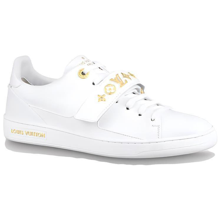 LOUIS VUITTON Frontrow Low Top Stylish Skateboarding Shoes Women's White