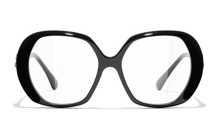 CHANEL Eyeglass Frames Unisex Black