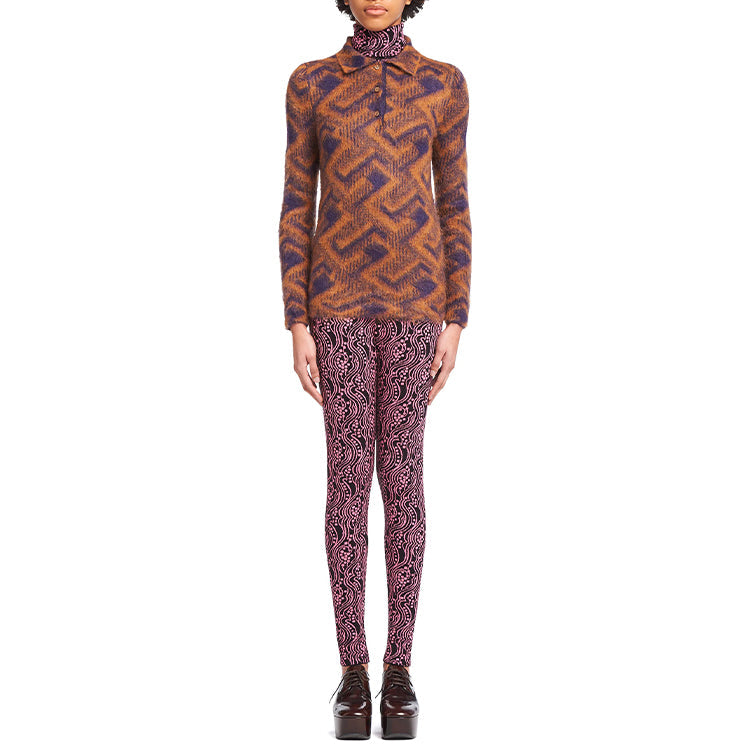 PRADA FW21 Polo Shirt Women's Tobacco