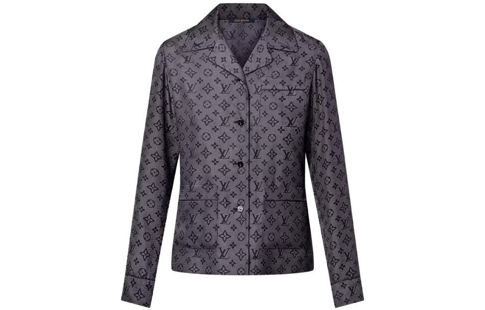 LOUIS VUITTON Inverted Mahina Monogram Pajama Shirt