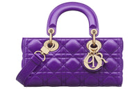 DIOR Lady D-JOY Sheepskin Dior Bag Shoulder Bag Crossbody Bag Handbag Small Size Women's Violet