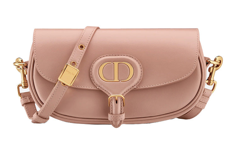 DIOR Bobby Smooth Cow Leather Crescent Bag, Handbag, Shoulder Bag, Crossbody Bag Women's Pink