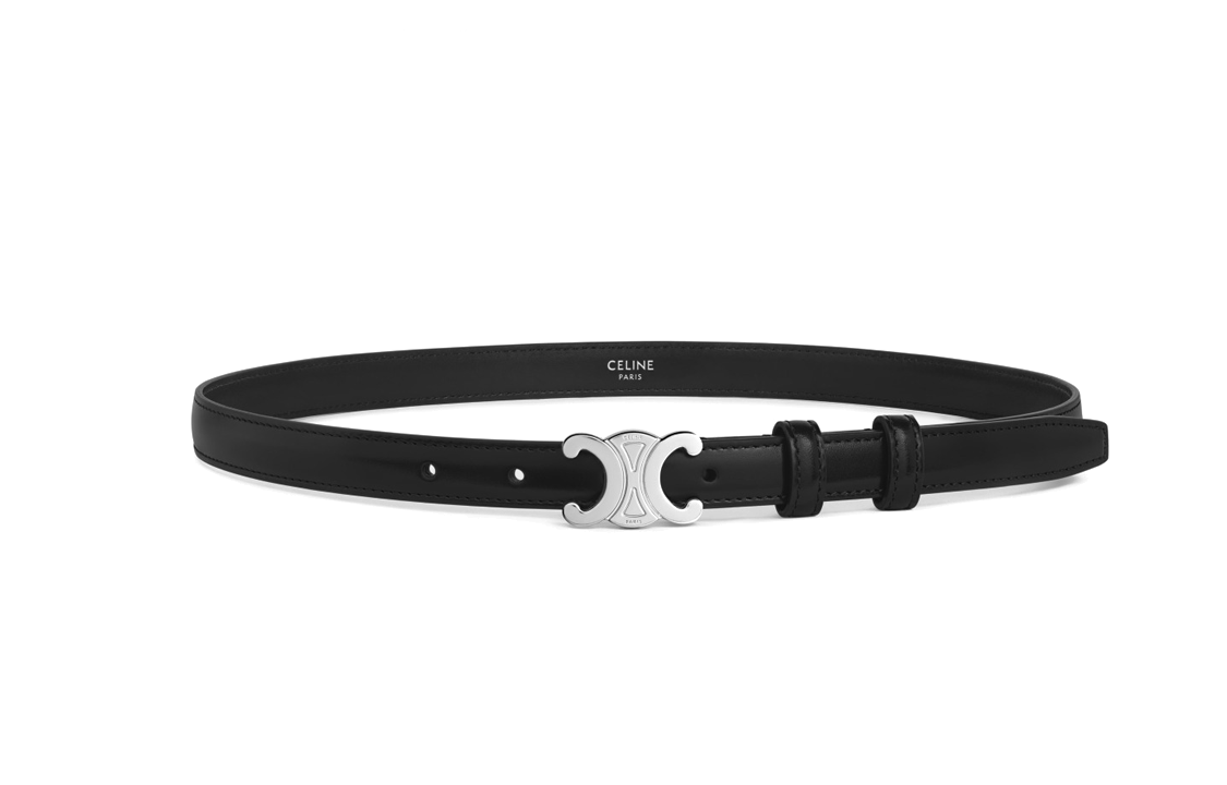CELINE Small Triomphe Belt In Taurillon Leather