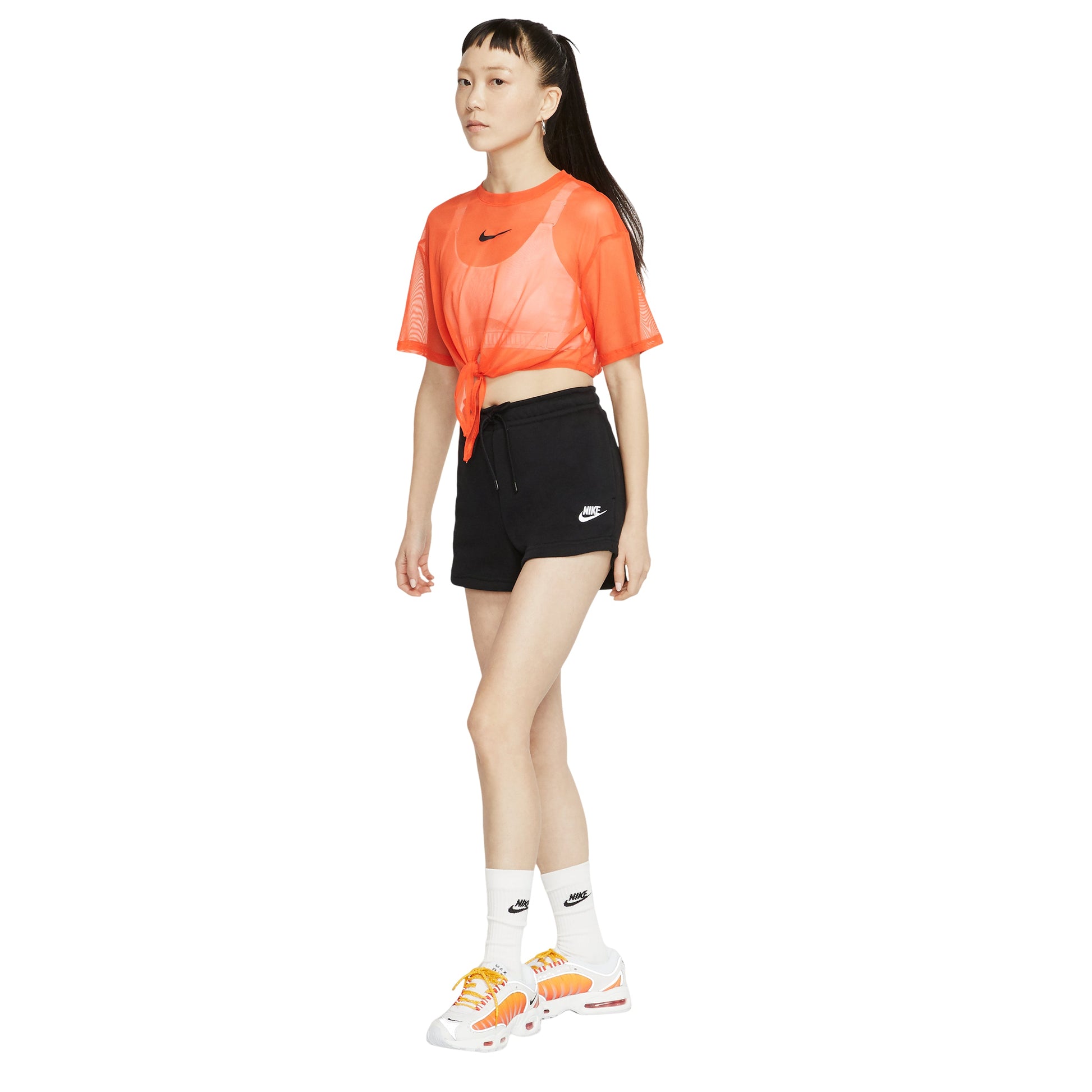 (WMNS) Nike AS W Nike Sportswear ESSNTL FLC HR Short Black CJ2159-010