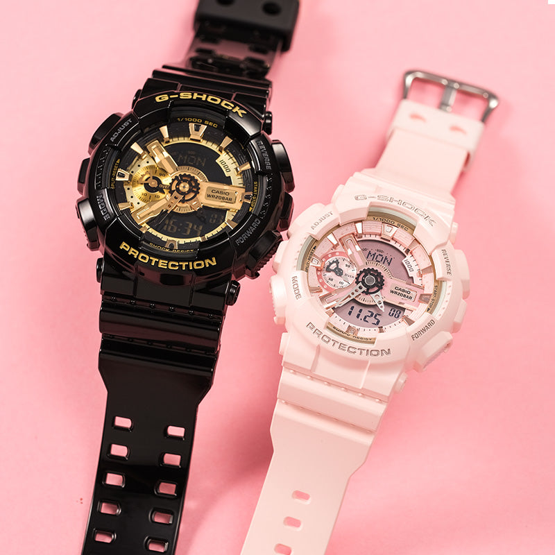 CASIO Baby-G 'Black & Pink Set' GMA-S110MP-4A1PR&GA-110GB-1APR