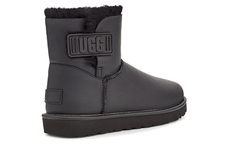 (WMNS) UGG Mini Bailey Logo Strap 'Black' 1123623-UMBL
