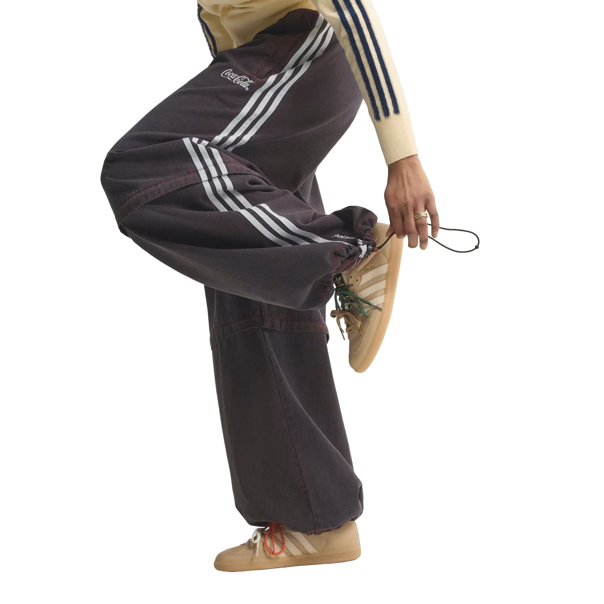 (WMNS) adidas x Coca-Cola Adilenium Firebird Denim Track Pants Asia Sizing 'Black' KY7695