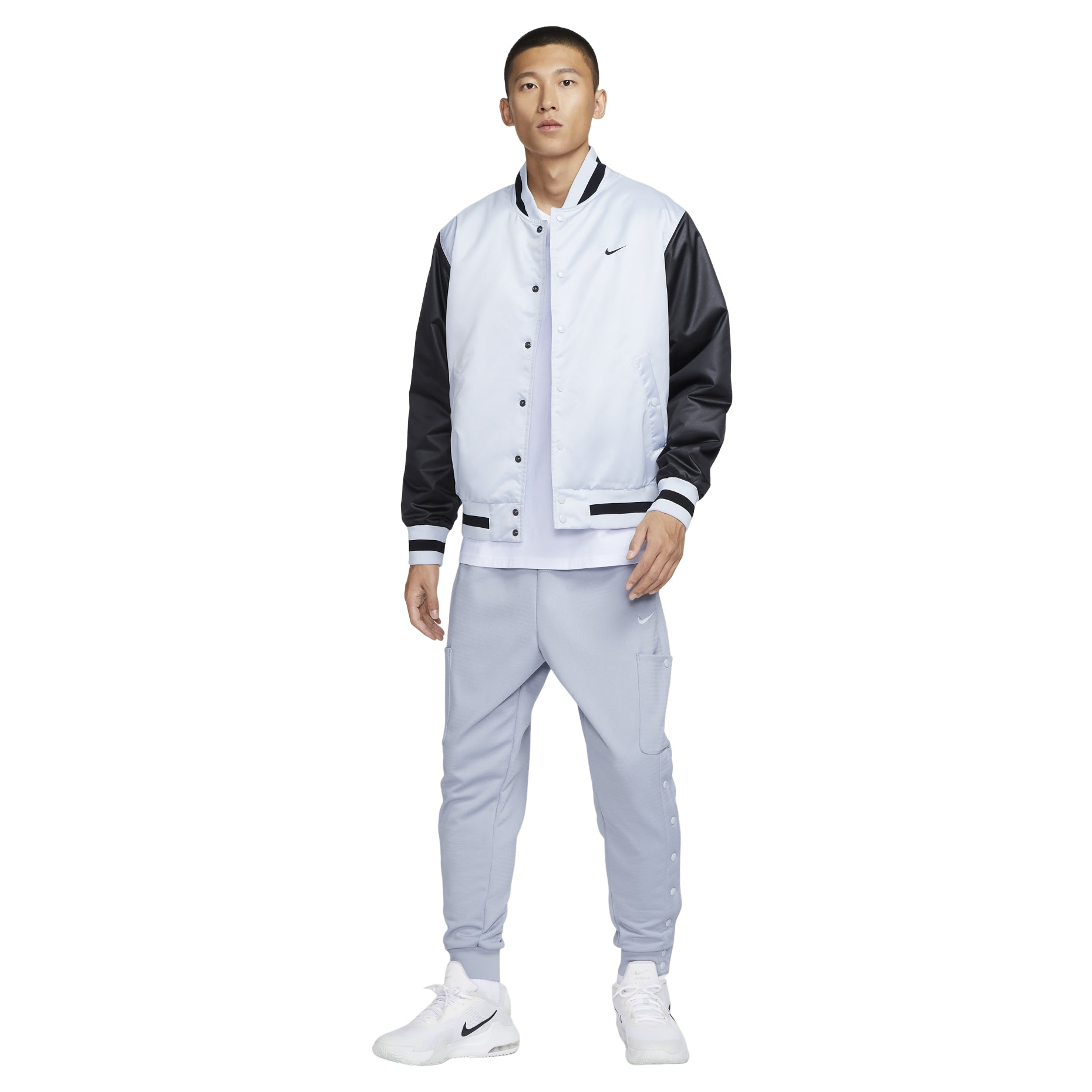 Nike DNA Therma-FIT Water-Repellent Basketball Jacket Asia Sizing 'Pure Platinum Black' FZ0663-043